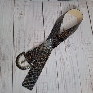BANANA REPUBLIC Python Print Genuine Italian Leather Women's Belt Size S 626044